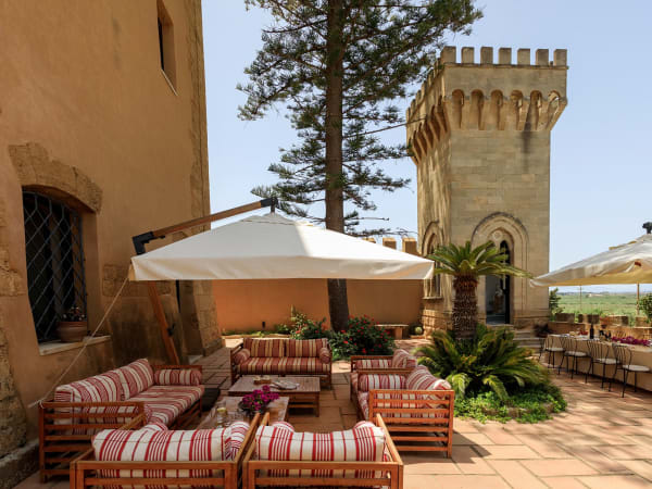 The main courtyard where you will most likely take your meals.