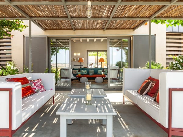 Looking from the main terrace into the first living area.