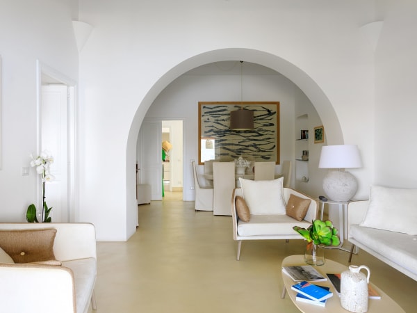 The living room in the main house.